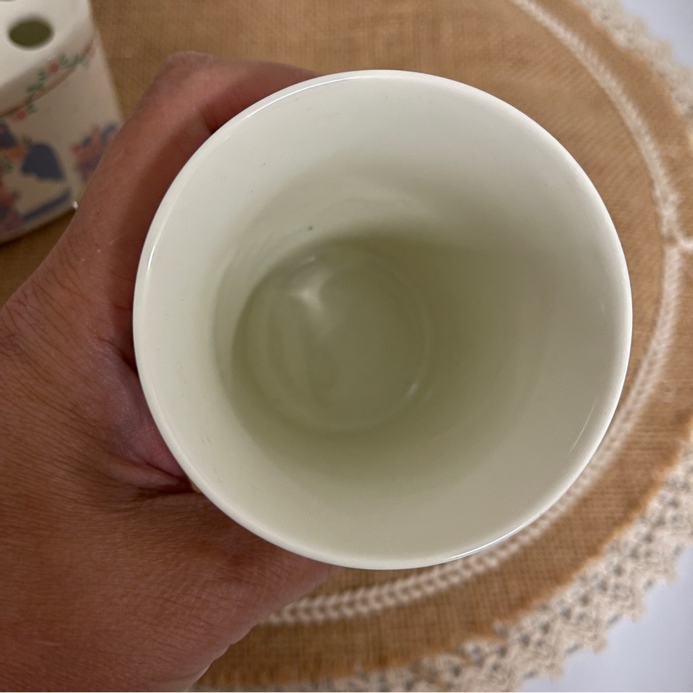 NWT vintage Japan 3pcs porcelain toothbrush holder /tumbler /loap dish gift set - Picture 9 of 11